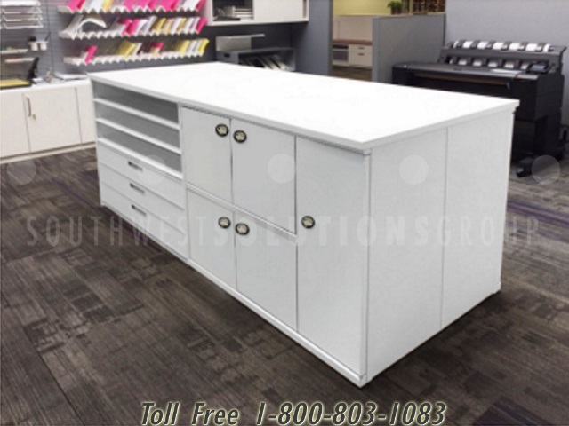 Shelves Locker Storage Counter Cabinets Adjustable Satellite Office ...