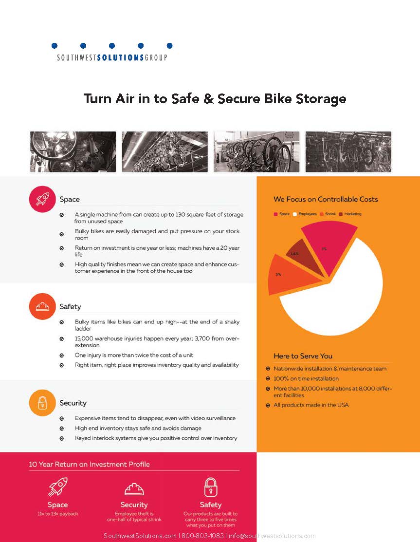 Overhead Lifting Bicycle Storage