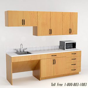 Breakroom Casework Cabinets Modular Laminate BIM Revit Models