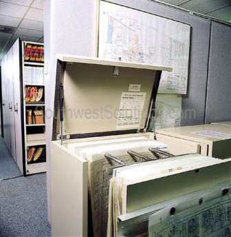 Rolled Plan Storage Cabinets Cubbyhole Shelves Bulky Building Blueprint  Drawings