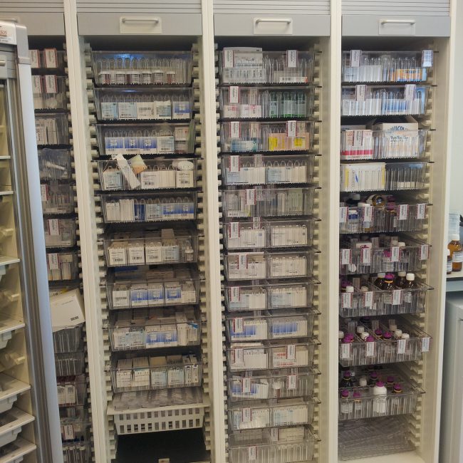 Pharmacy Movable Casework Cabinets | Medical Millwork Shelving & Rack ...