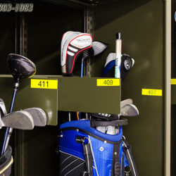 Rolling Golf Bag Storage & Golf Club Shelving