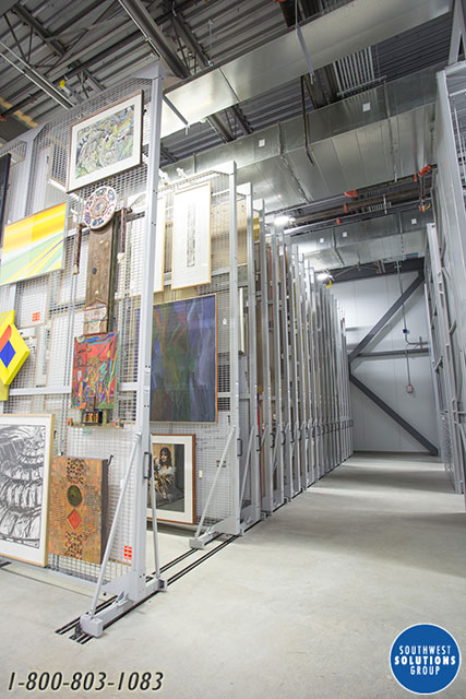 Museum Mobile Storage Rack Oil Painting Storage Shelving /Shelf