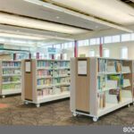 library shelving on casters