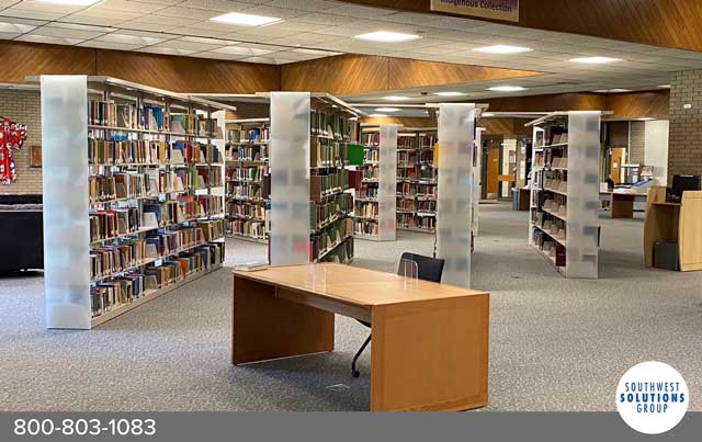spacesaver cantilever library shelving